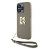 DKNY DKHCP15XPBSWSE iPhone 15 Pro Max 6.7  beżowy/beige hardcase Wrist Strap Stock Logo